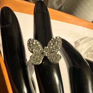 Singer stainless steel butterfly ring